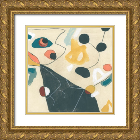 Ahora Mismo IV Gold Ornate Wood Framed Art Print with Double Matting by Vess, June Erica