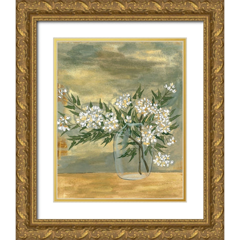 Floral Arrangement I Gold Ornate Wood Framed Art Print with Double Matting by Wang, Melissa