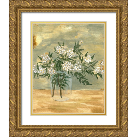 Floral Arrangement II Gold Ornate Wood Framed Art Print with Double Matting by Wang, Melissa