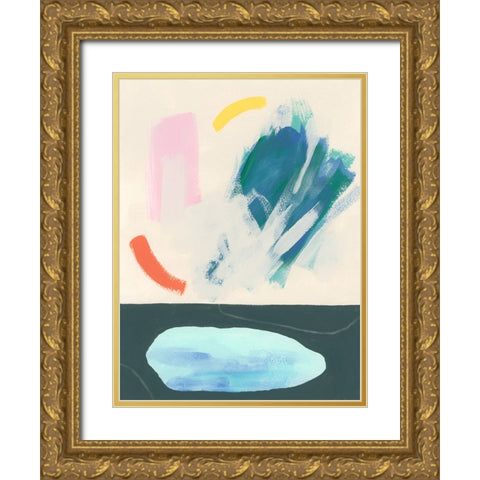 Meridian II Gold Ornate Wood Framed Art Print with Double Matting by Vess, June Erica