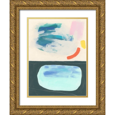 Meridian IV Gold Ornate Wood Framed Art Print with Double Matting by Vess, June Erica