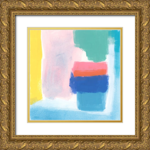 Pivot Palette IV Gold Ornate Wood Framed Art Print with Double Matting by Vess, June Erica