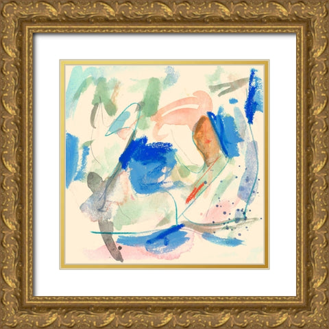 Mountain And Sea Study III Gold Ornate Wood Framed Art Print with Double Matting by Wang, Melissa