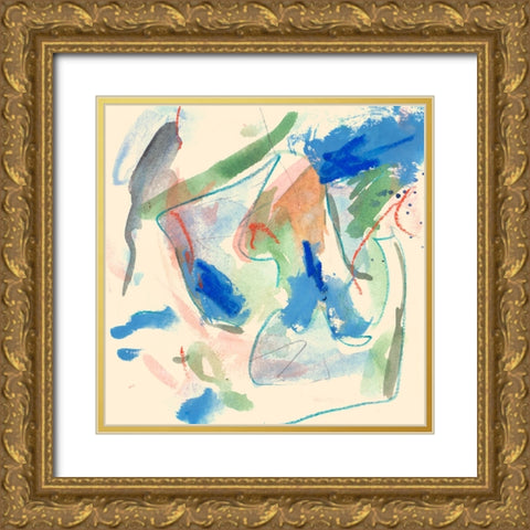 Mountain And Sea Study IV Gold Ornate Wood Framed Art Print with Double Matting by Wang, Melissa