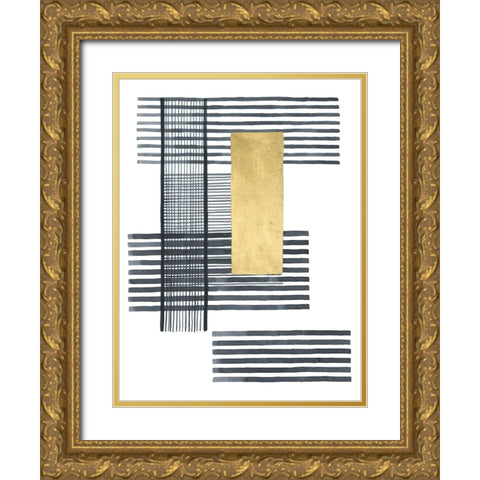 Boxed Plaid I Gold Ornate Wood Framed Art Print with Double Matting by Lam, Vanna