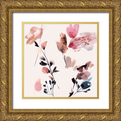 Flower Dreams VI Gold Ornate Wood Framed Art Print with Double Matting by Wang, Melissa