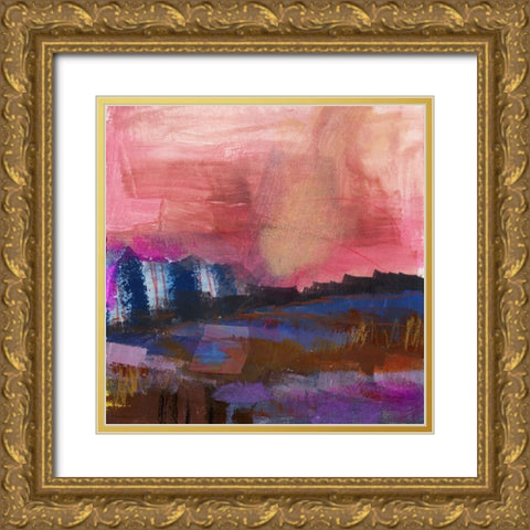 Carmine Skies  II Gold Ornate Wood Framed Art Print with Double Matting by Quin, Marabeth