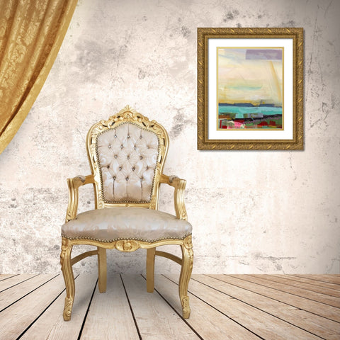 Open Roads I Gold Ornate Wood Framed Art Print with Double Matting by Quin, Marabeth