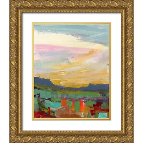 Open Roads IV Gold Ornate Wood Framed Art Print with Double Matting by Quin, Marabeth