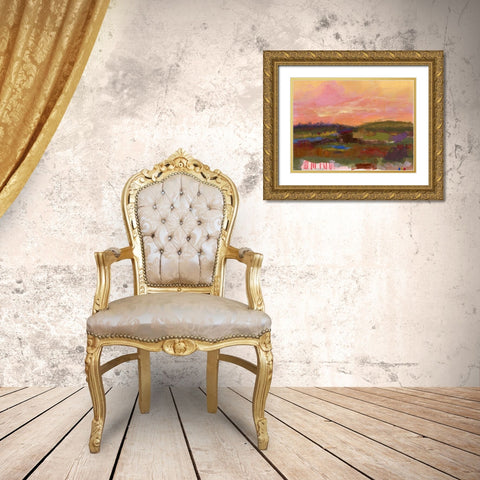 The Western Sky I Gold Ornate Wood Framed Art Print with Double Matting by Quin, Marabeth
