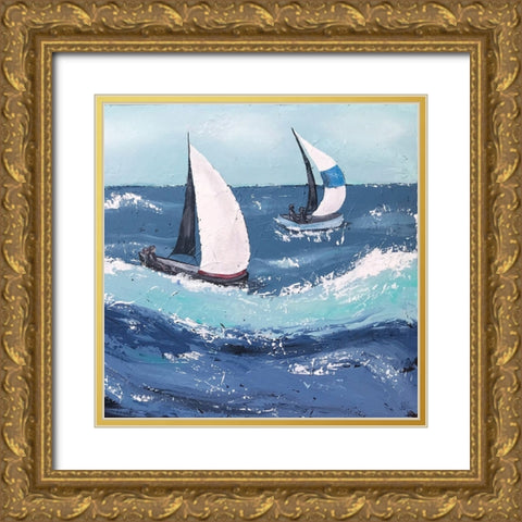 Final Sailing  II Gold Ornate Wood Framed Art Print with Double Matting by Reynolds, Jade