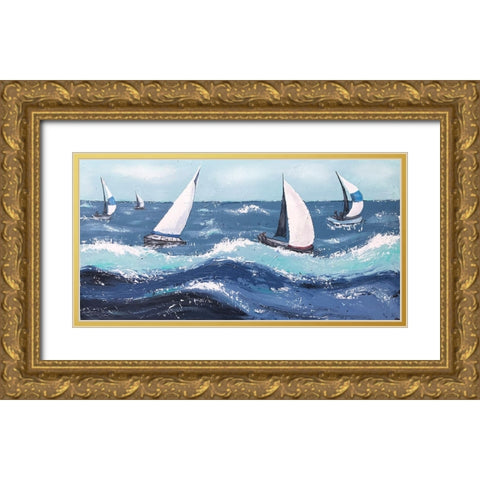 Final Sailing  III Gold Ornate Wood Framed Art Print with Double Matting by Reynolds, Jade
