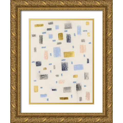 Free Blocks I Gold Ornate Wood Framed Art Print with Double Matting by Lam, Vanna