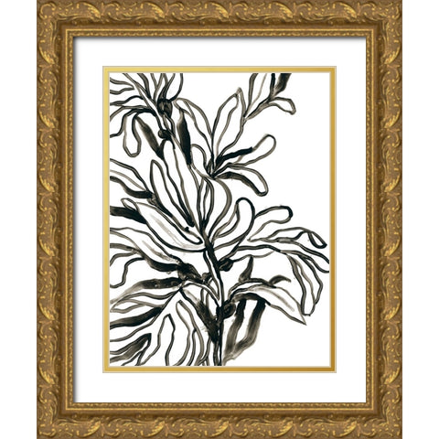 Kelp Contour II Gold Ornate Wood Framed Art Print with Double Matting by Vess, June Erica