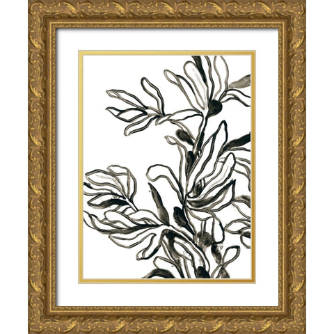 Kelp Contour III Gold Ornate Wood Framed Art Print with Double Matting by Vess, June Erica