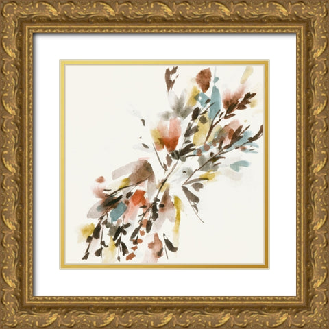 Harvest Bouquet II Gold Ornate Wood Framed Art Print with Double Matting by Wang, Melissa