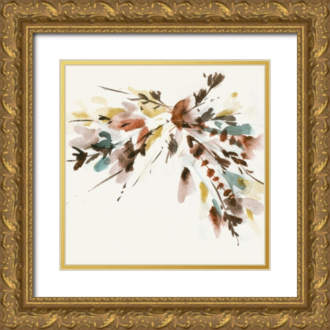 Harvest Bouquet III Gold Ornate Wood Framed Art Print with Double Matting by Wang, Melissa