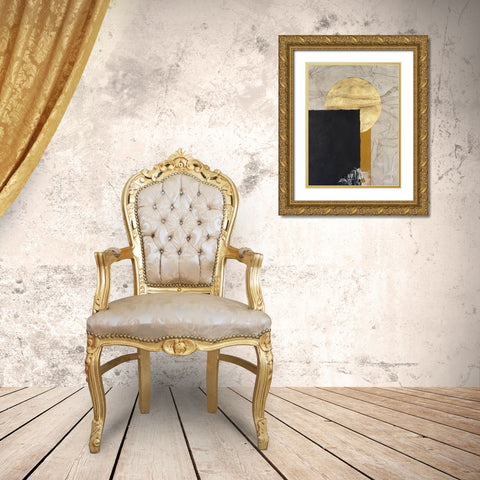 Adorned Geometric I Gold Ornate Wood Framed Art Print with Double Matting by Willett, Michael