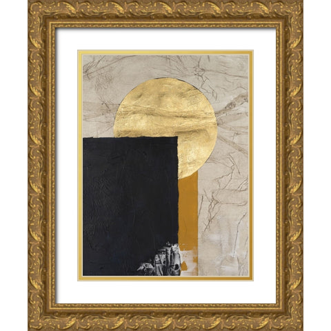 Adorned Geometric I Gold Ornate Wood Framed Art Print with Double Matting by Willett, Michael
