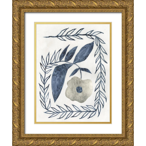 Royal Corolla I Gold Ornate Wood Framed Art Print with Double Matting by Lam, Vanna