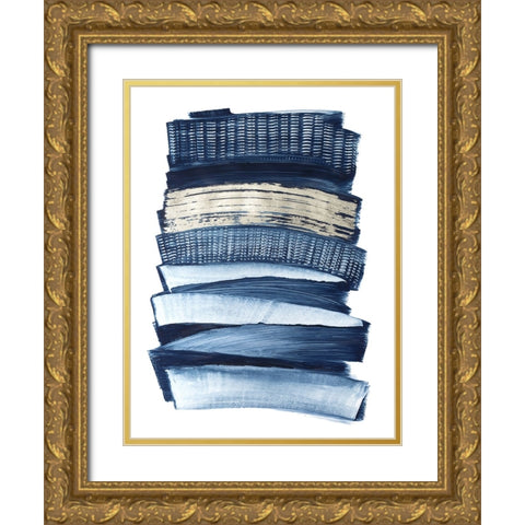 Lineups I Gold Ornate Wood Framed Art Print with Double Matting by Lam, Vanna