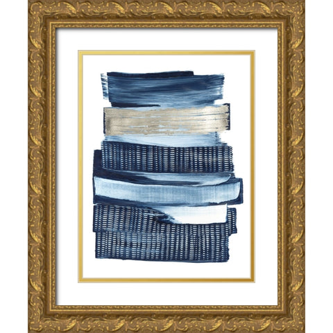 Lineups II Gold Ornate Wood Framed Art Print with Double Matting by Lam, Vanna