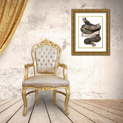 Coiling I Gold Ornate Wood Framed Art Print with Double Matting by Lam, Vanna