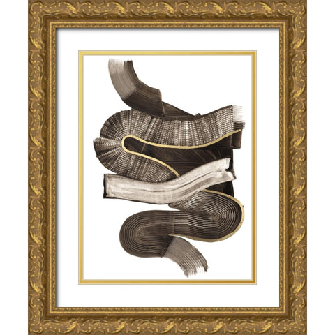 Coiling I Gold Ornate Wood Framed Art Print with Double Matting by Lam, Vanna