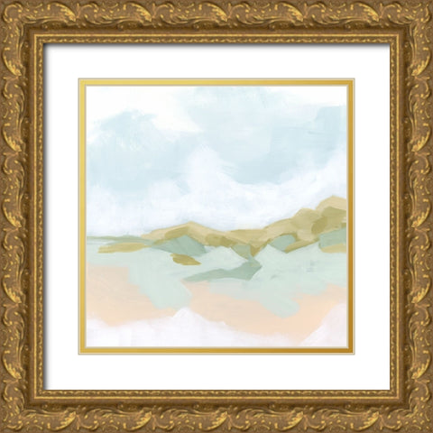 Sandbar Clouds II Gold Ornate Wood Framed Art Print with Double Matting by Vess, June Erica