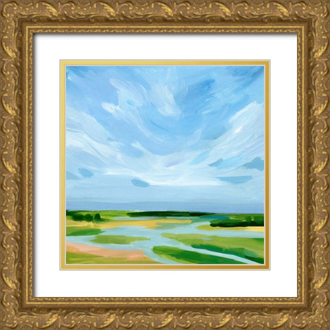 Marshy Coast II Gold Ornate Wood Framed Art Print with Double Matting by Barnes, Victoria