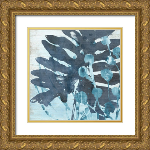Water Palms IV Gold Ornate Wood Framed Art Print with Double Matting by Vess, June Erica