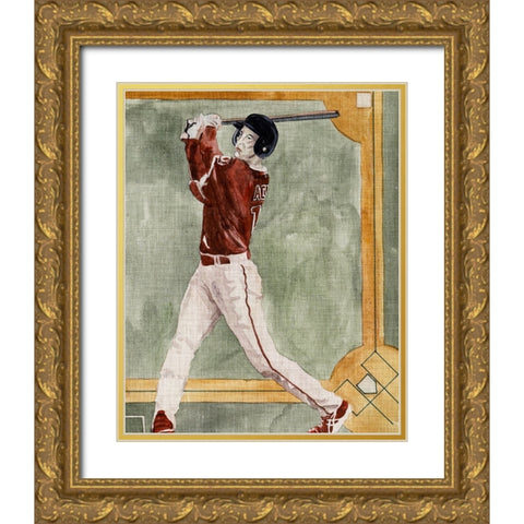 Playing Field IV Gold Ornate Wood Framed Art Print with Double Matting by Wang, Melissa
