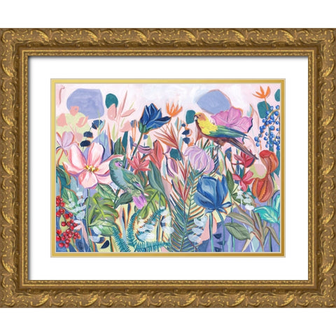 Tropical Paradise Botanica II Gold Ornate Wood Framed Art Print with Double Matting by Wang, Melissa