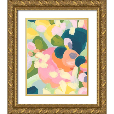 Brushy Tropics III Gold Ornate Wood Framed Art Print with Double Matting by Vess, June Erica