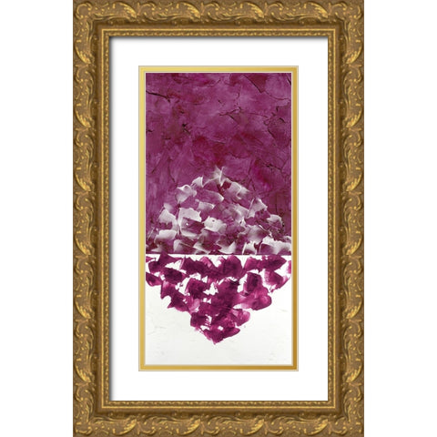 Hued Plaster I Gold Ornate Wood Framed Art Print with Double Matting by Willett, Michael