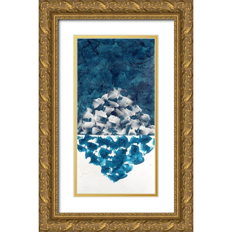 Hued Plaster IV Gold Ornate Wood Framed Art Print with Double Matting by Willett, Michael