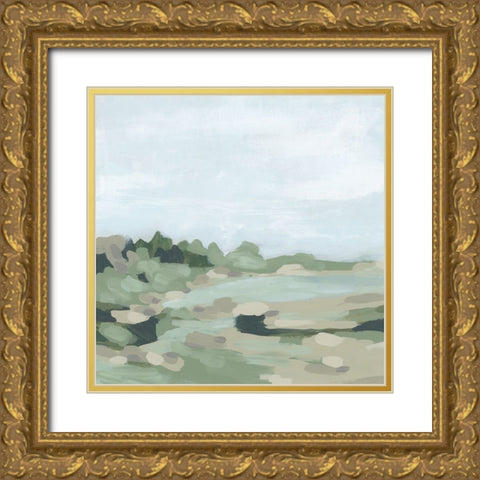 Soft Focus Shore I Gold Ornate Wood Framed Art Print with Double Matting by Vess, June Erica