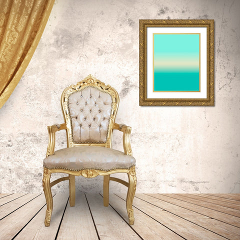 Longing Ombre II Gold Ornate Wood Framed Art Print with Double Matting by Longley, Alicia
