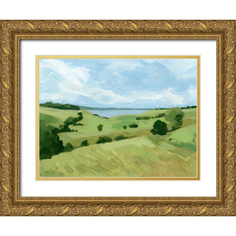 Pastoral Study II Gold Ornate Wood Framed Art Print with Double Matting by Barnes, Victoria