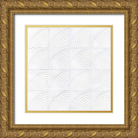 Lithic Tiles I Gold Ornate Wood Framed Art Print with Double Matting by Willett, Michael