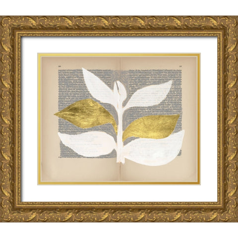 Pressed Diary I Gold Ornate Wood Framed Art Print with Double Matting by Lam, Vanna