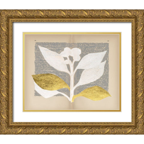 Pressed Diary II Gold Ornate Wood Framed Art Print with Double Matting by Lam, Vanna