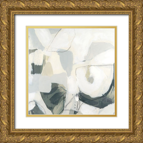 Stone Flecks I Gold Ornate Wood Framed Art Print with Double Matting by Vess, June Erica