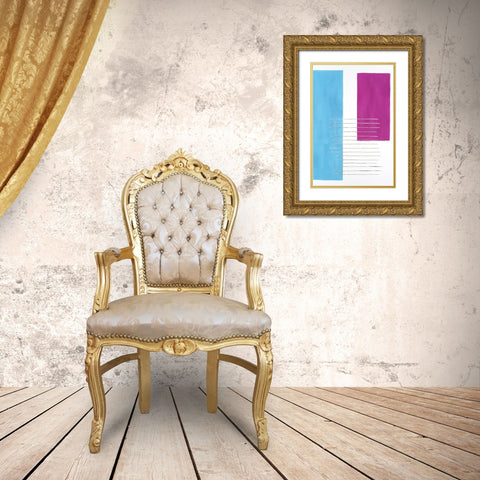 Modulation I Gold Ornate Wood Framed Art Print with Double Matting by Willett, Michael