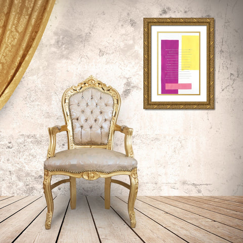 Modulation II Gold Ornate Wood Framed Art Print with Double Matting by Willett, Michael