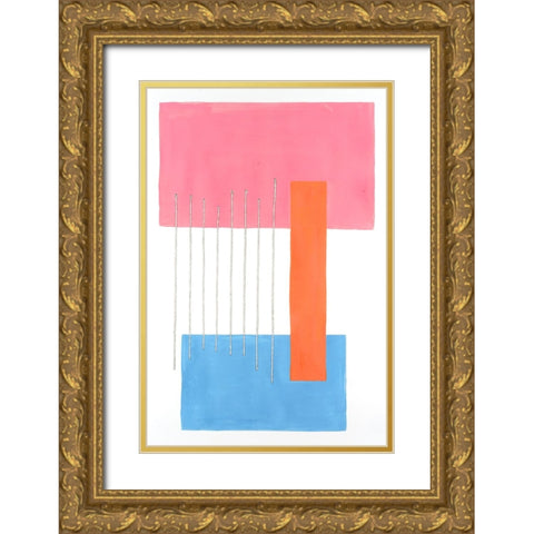 Modulation IV Gold Ornate Wood Framed Art Print with Double Matting by Willett, Michael