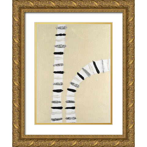 Marked Grooves II Gold Ornate Wood Framed Art Print with Double Matting by Willett, Michael