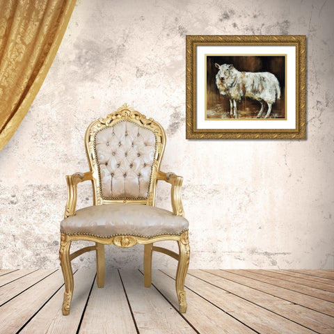 Have Ewe Any Wool Gold Ornate Wood Framed Art Print with Double Matting by Edmunds, Sydney