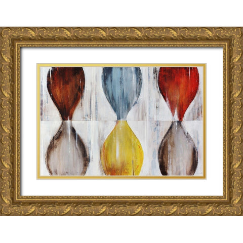 Hour Glass Gold Ornate Wood Framed Art Print with Double Matting by Edmunds, Sydney