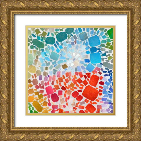 Colorful Bedrock I Gold Ornate Wood Framed Art Print with Double Matting by Saunders, Alonzo